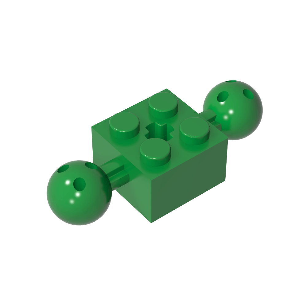 Technic Brick Special 2 x 2 con bolas de 10,2 mm con agujeros y agujero para eje-MyGobricksEs
