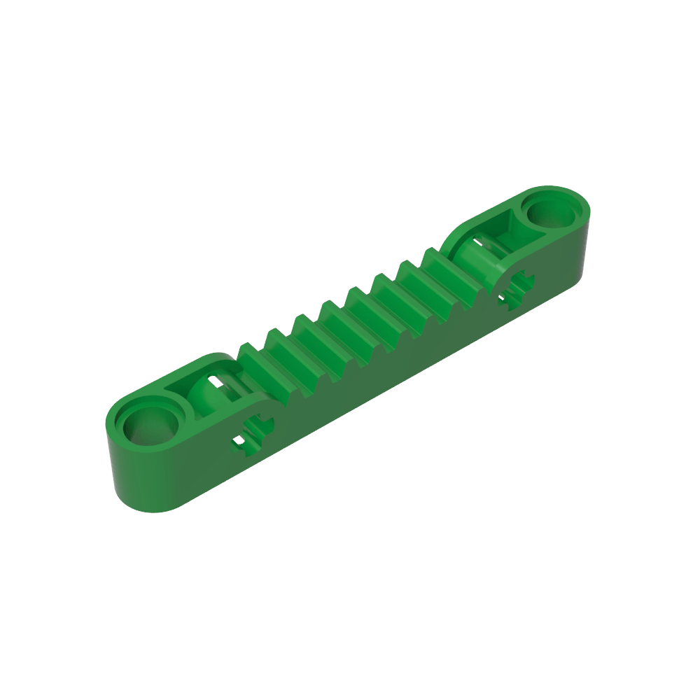 Bastidor de engranajes Technic 1 x 7 con orificios para ejes y pasadores-MyGobricksEs
