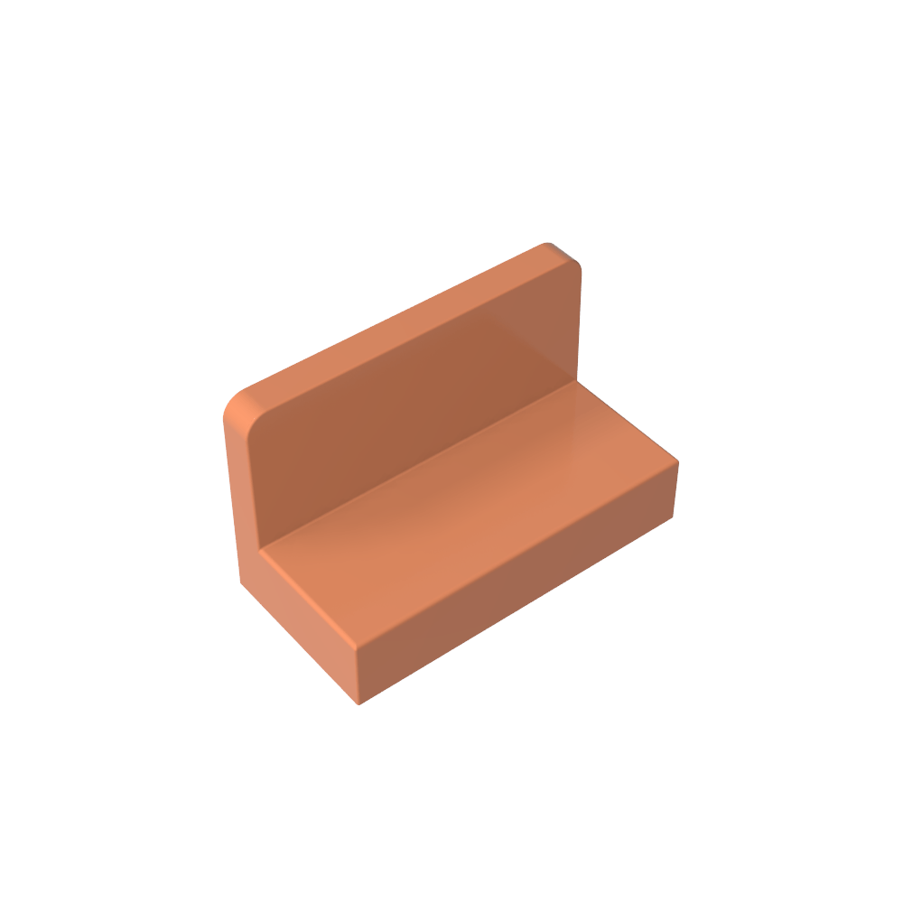 Panel 1 x 2 x 1 [Esquinas cuadradas]-MyGobricksEs