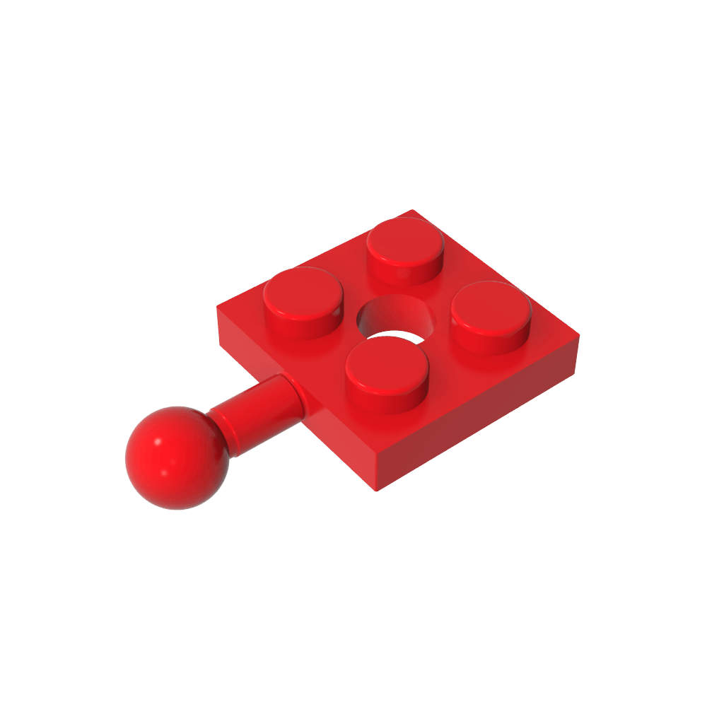 Placa Especial 2x2 con Bola de Remolque y Agujero-MyGobricksEs