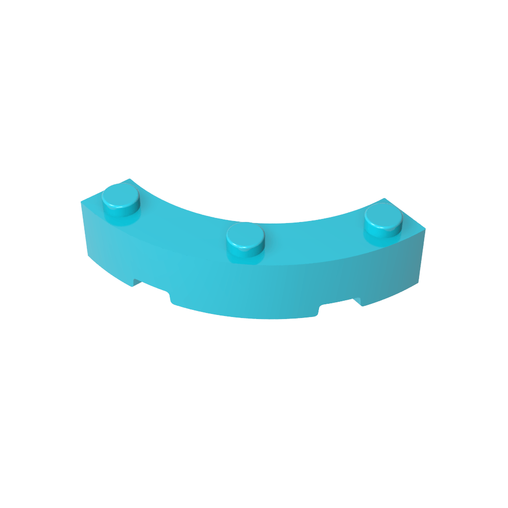 Ladrillo de esquina redonda de 4 x 4 Macaroni de ancho con 3 montantes-MyGobricksEs