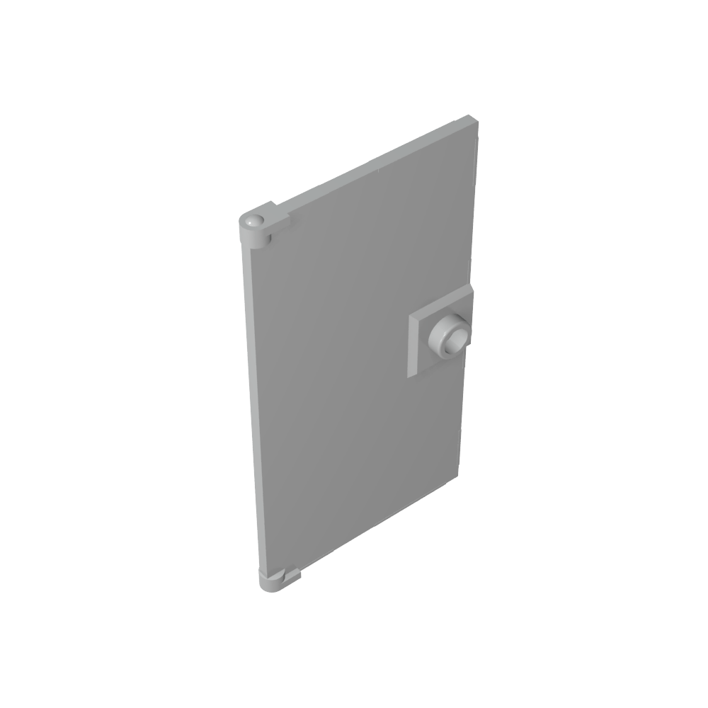 Puerta 1 x 4 x 6 Lisa con Tirador Cuadrado Zócalo-MyGobricksEs