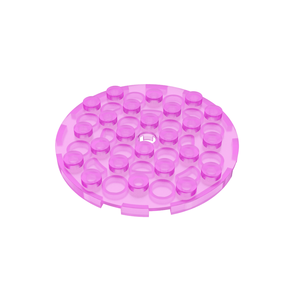 Plato redondo 6 x 6 con agujero-MyGobricksEs