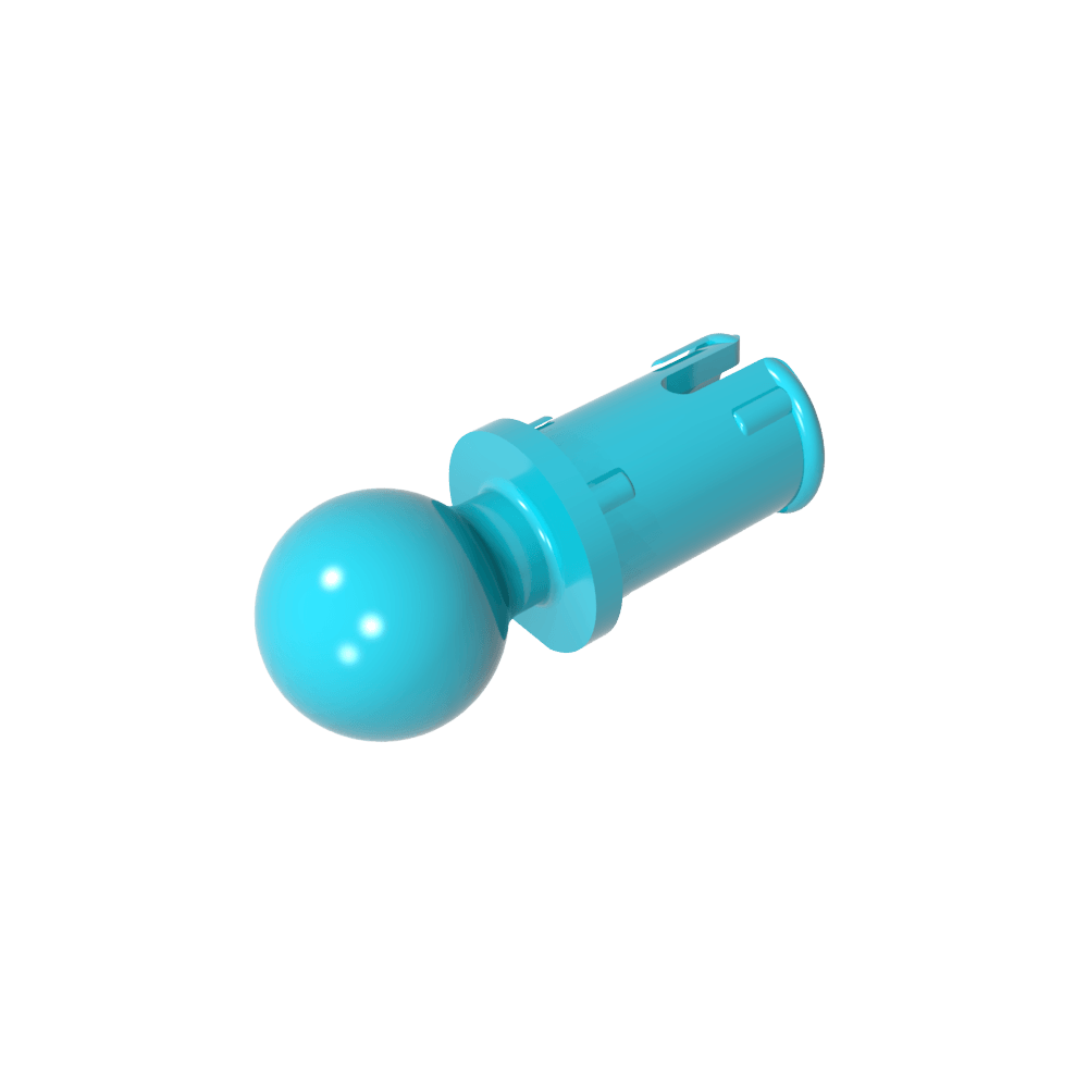 Pasador técnico con crestas de fricción longitudinales y bola de remolque-MyGobricksEs