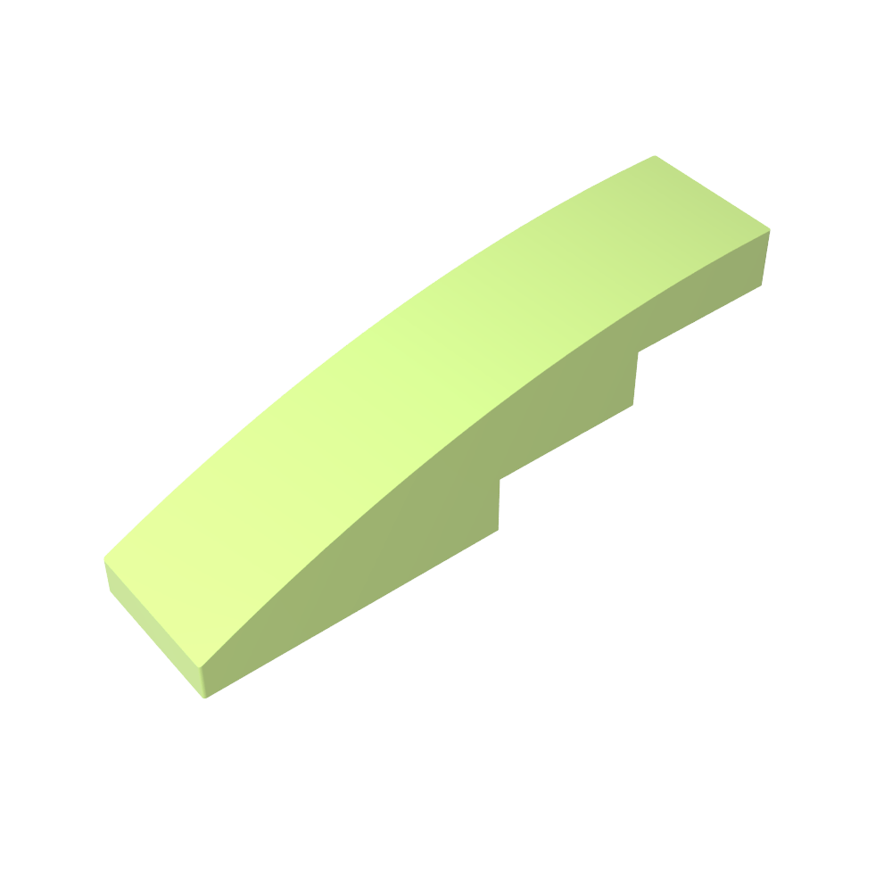 Pendiente curva 4 x 1 sin montantes [Soporte para montantes con crestas asimétricas]-MyGobricksEs