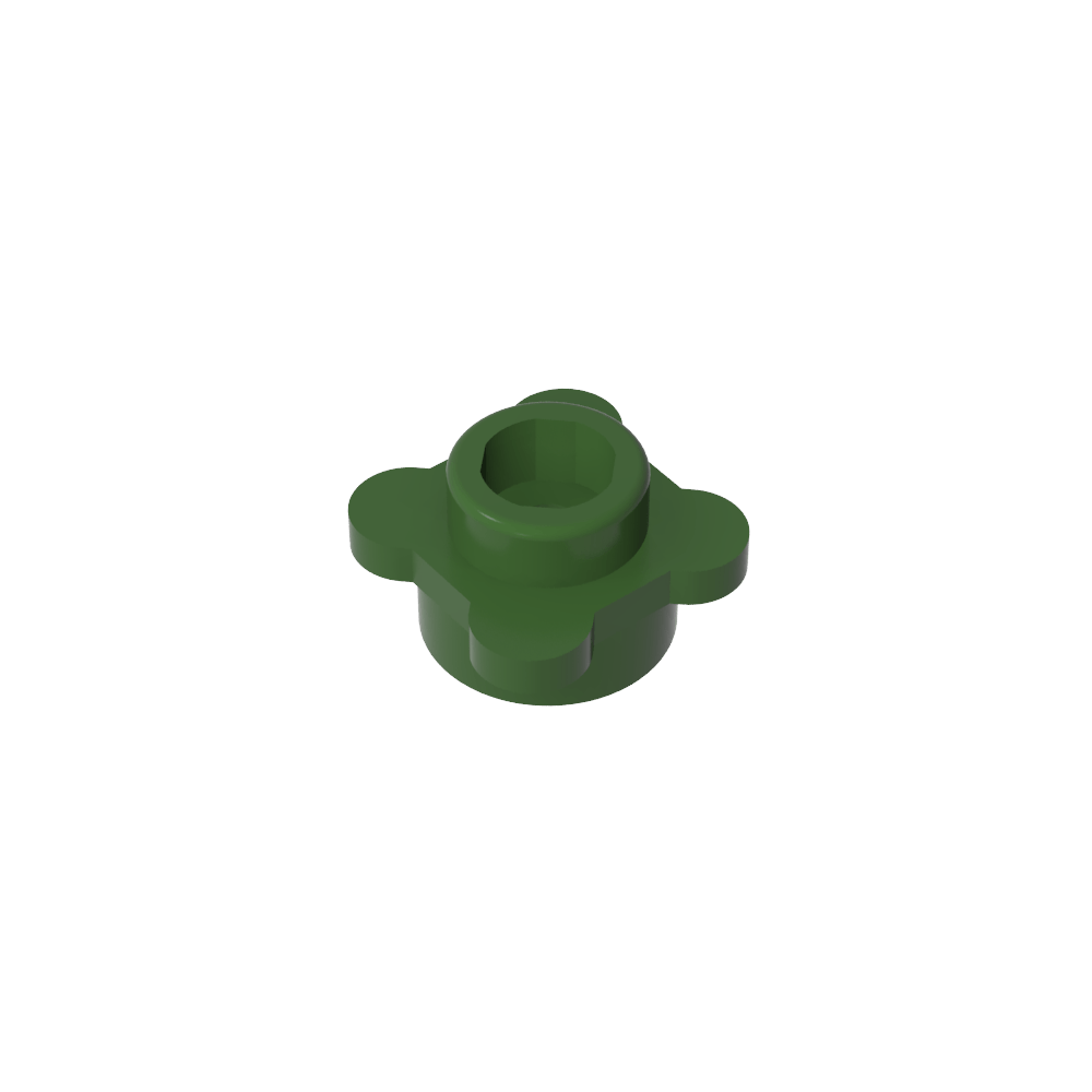 Planta, Flor, Plato Redondo 1 x 1 con 4 Pétalos-MyGobricksEs