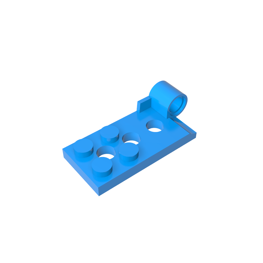 Placa de bisagra 2 x 4 con orificio para pasador - Inferior-MyGobricksEs