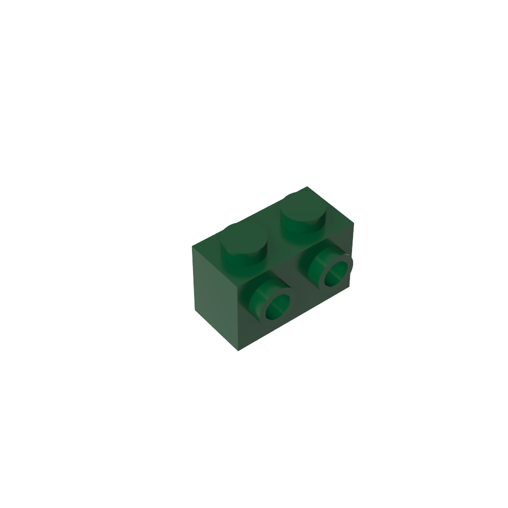 Ladrillo especial 1 x 2 con 2 montantes en 1 lado-MyGobricksEs