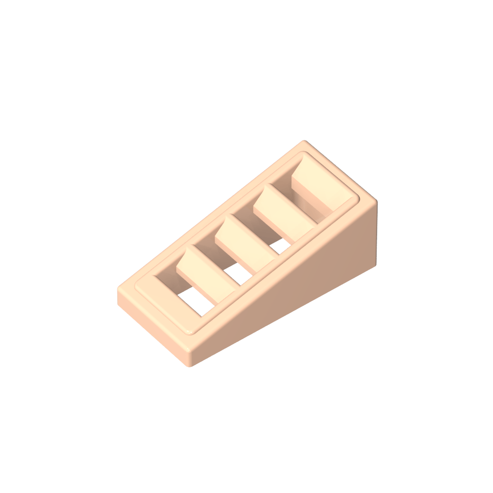 Pendiente 18° 2 x 1 x 2/3 con 4 ranuras-MyGobricksEs