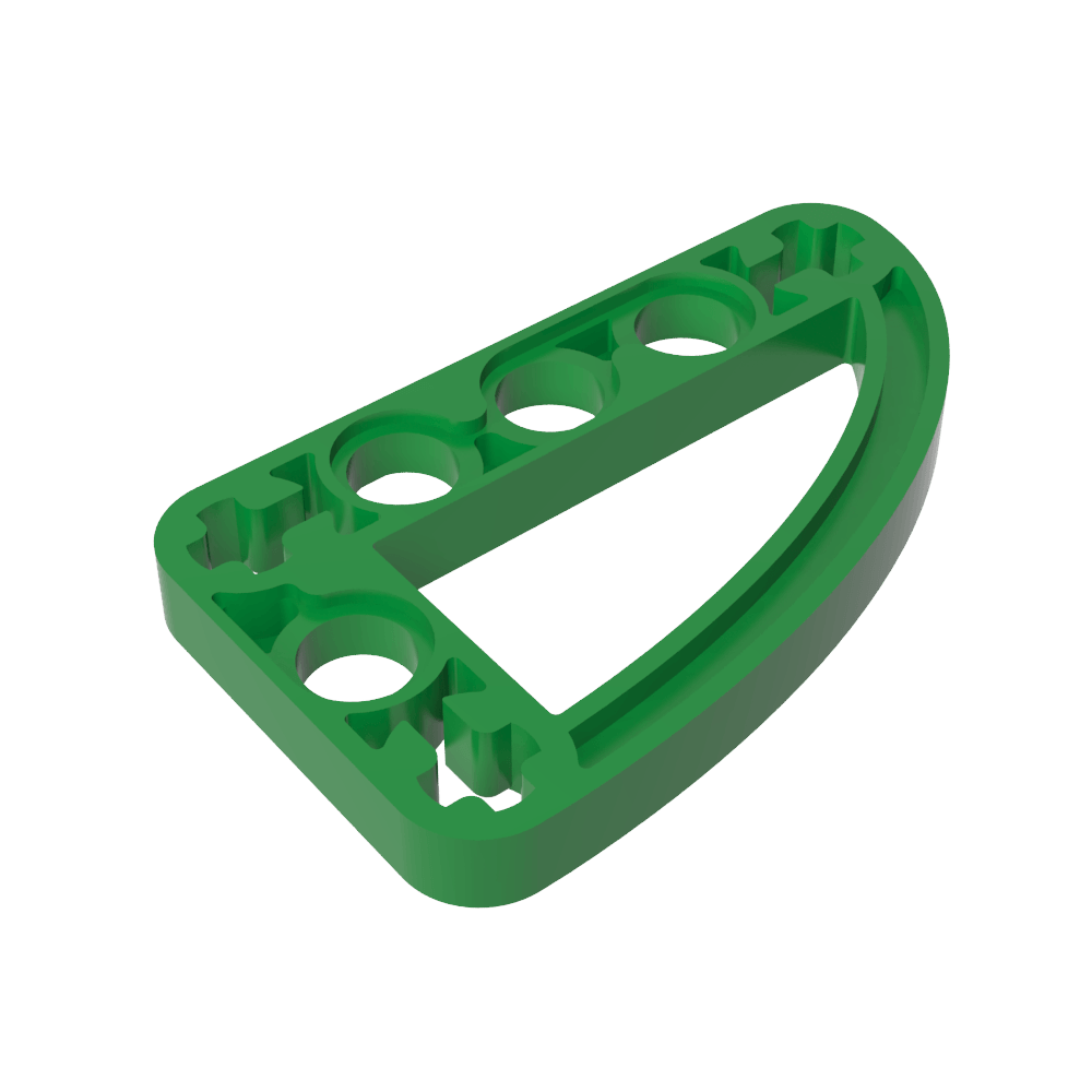 Viga técnica 3 x 5 en forma de L con un cuarto de elipse delgado-MyGobricksEs