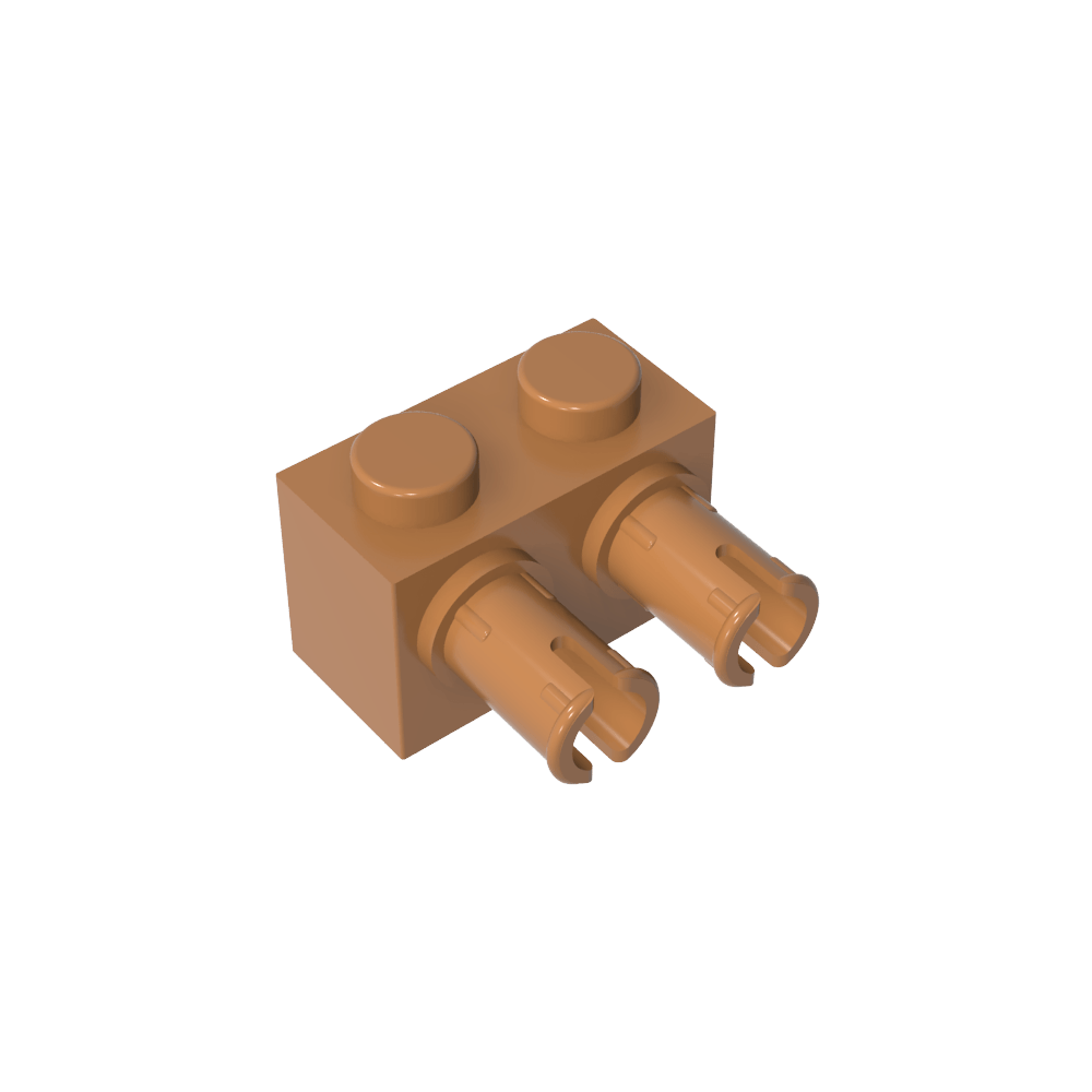Ladrillo Especial 1 x 2 con 2 Pines-MyGobricksEs