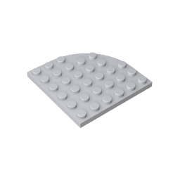 Placa de esquina redonda 6 x 6-MyGobricksEs
