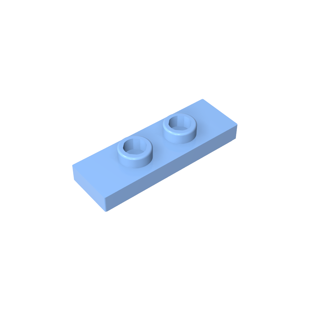 Placa especial 1 x 3 con 2 pernos con ranura y soporte interior para pernos (puente)-MyGobricksEs