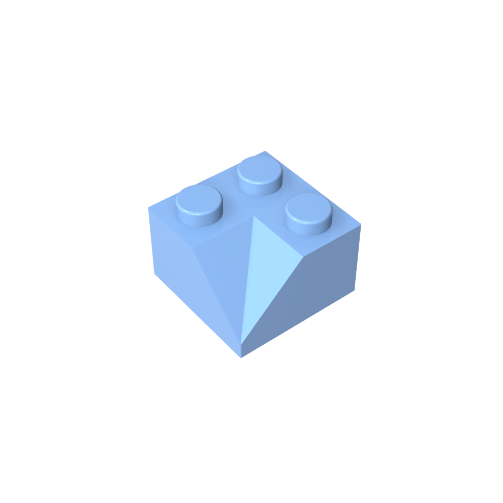 Pendiente 45° 2 x 2 Doble Cóncava-MyGobricksEs