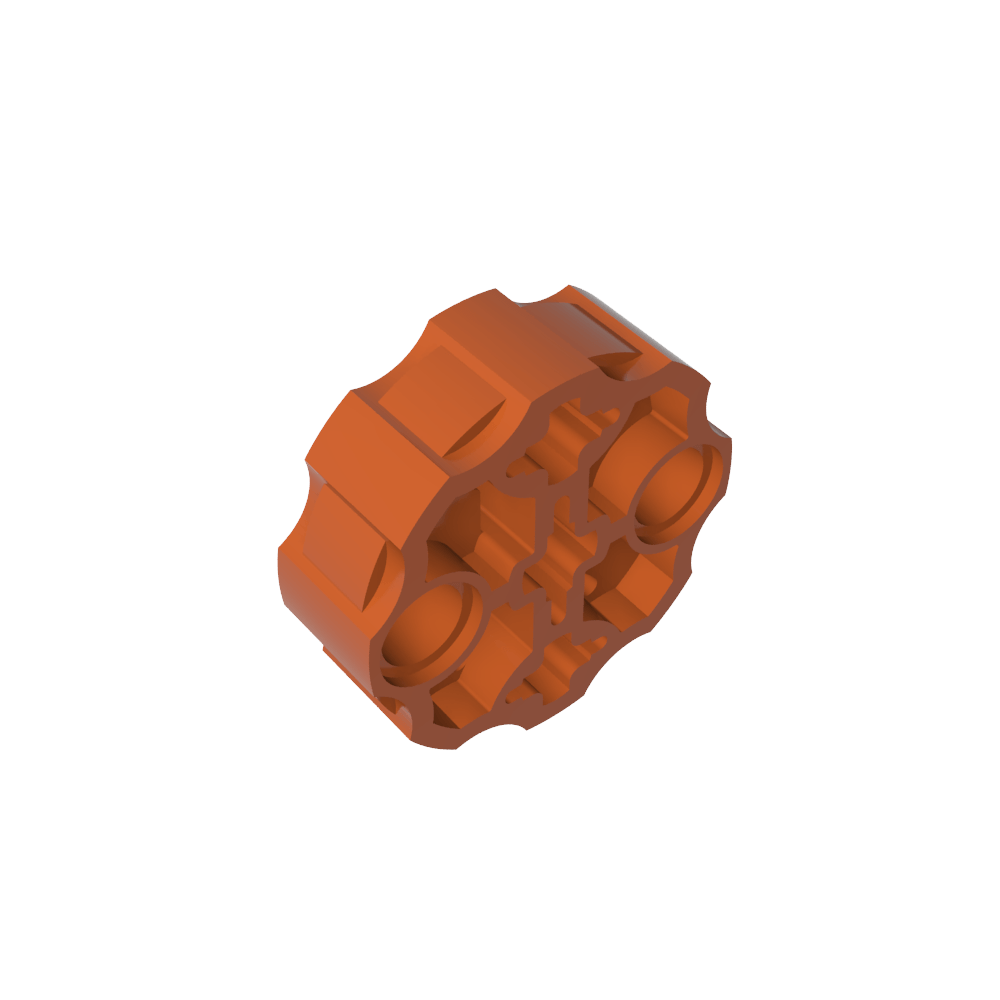 Arma de gran tamaño, cañón con 2 orificios para pasadores y 3 orificios para ejes.-MyGobricksEs