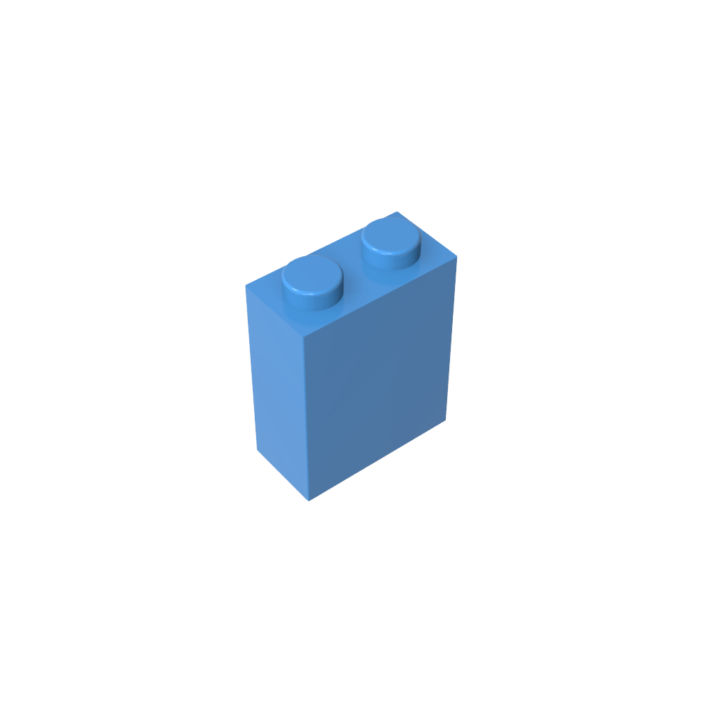 Ladrillo 1 x 2 x 2 con pasador central-MyGobricksEs
