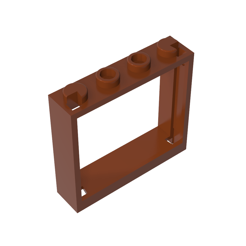 Ventana 1 x 4 x 3 sin pestañas de persiana-MyGobricksEs