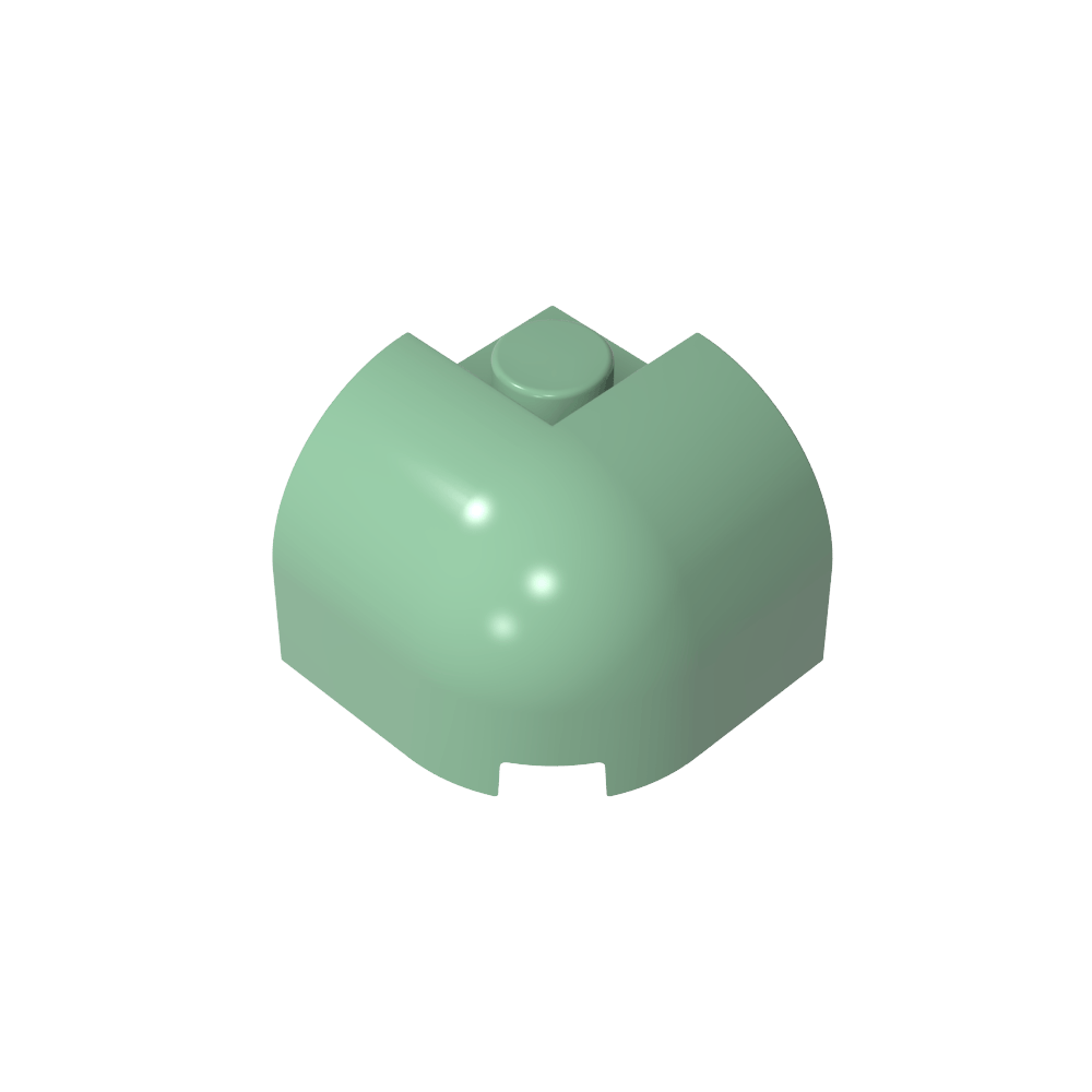 Ladrillo curvo 2 x 2 x 1 1/3 con parte superior curva - Esquina-MyGobricksEs