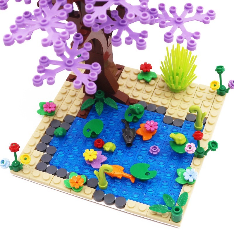 Kit de construcción Ultimate Pond Tree, 296 bloques de ladrillos 2417/93551/33320, paisaje natural multicolor