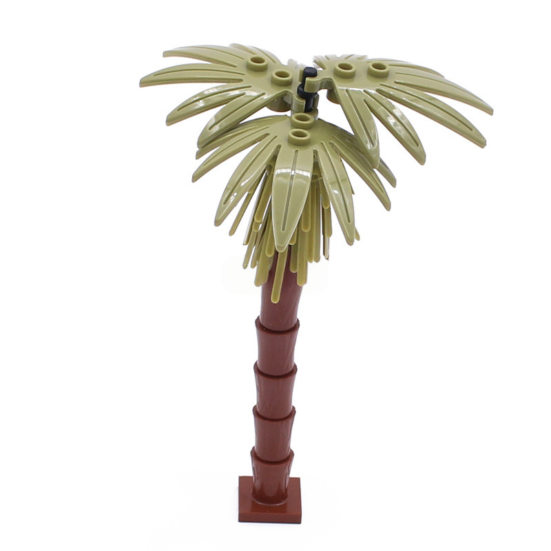 Set de plantas tropicales: 3 juegos de 11 piezas de ladrillos pequeños para palmeras y cocoteros (estilos 6135/2563/6064)