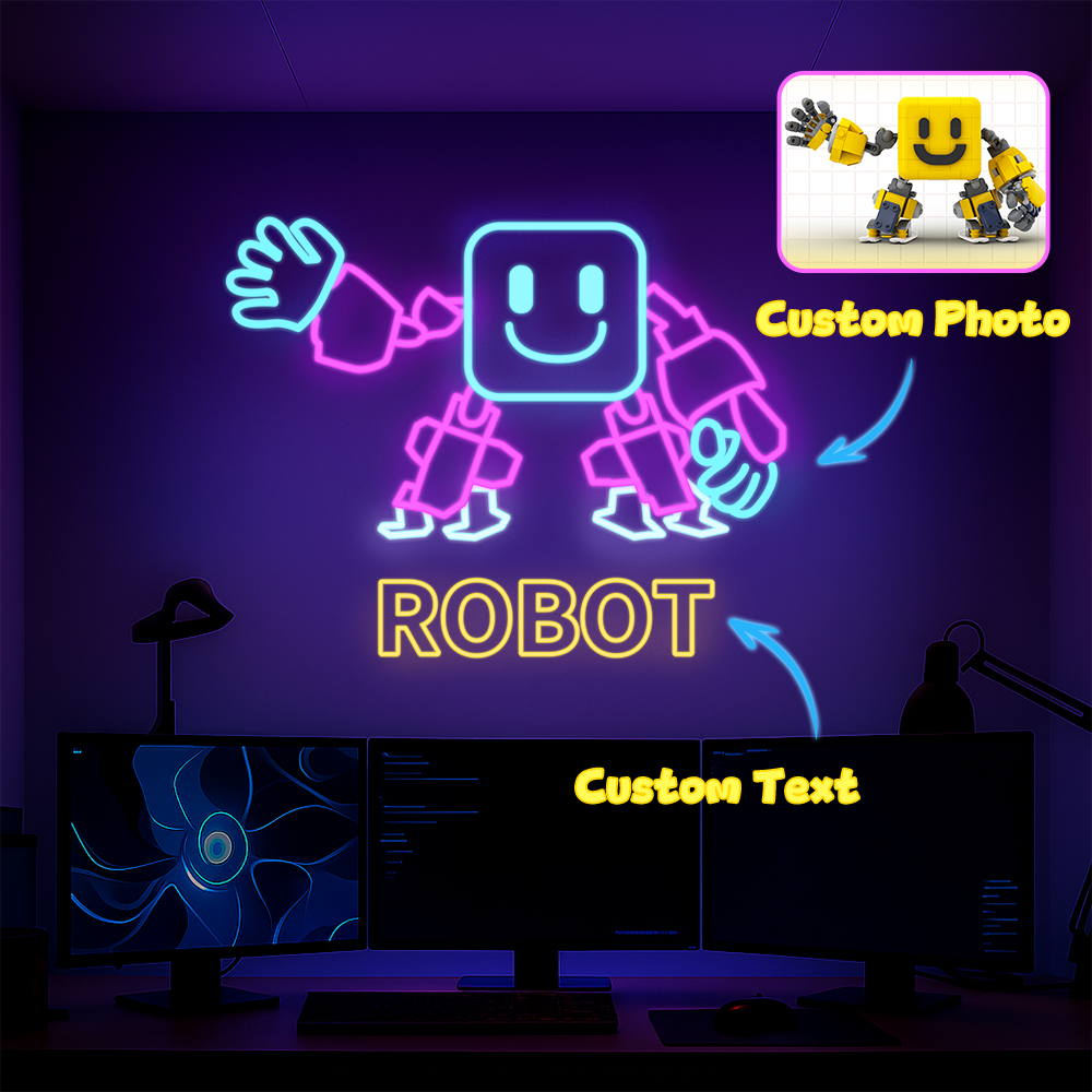 Letrero de neón con logotipo comercial personalizado, luz de neón LED con foto personalizada, decoración de estudio, regalos de decoración de pared navideña