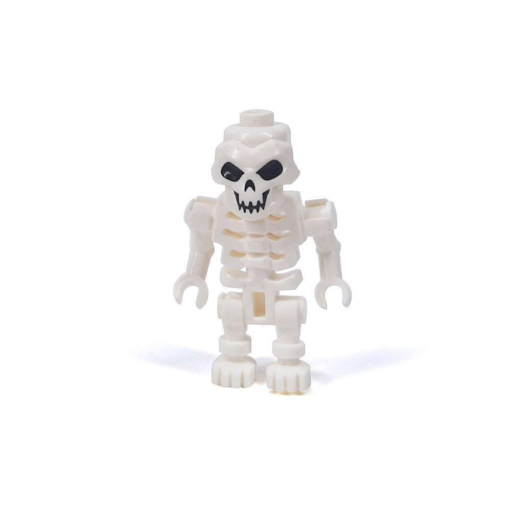 Figuras de esqueletos de Halloween, figuras de fantasmas y dioses de la muerte, figuras de bloques de construcción de cementerios