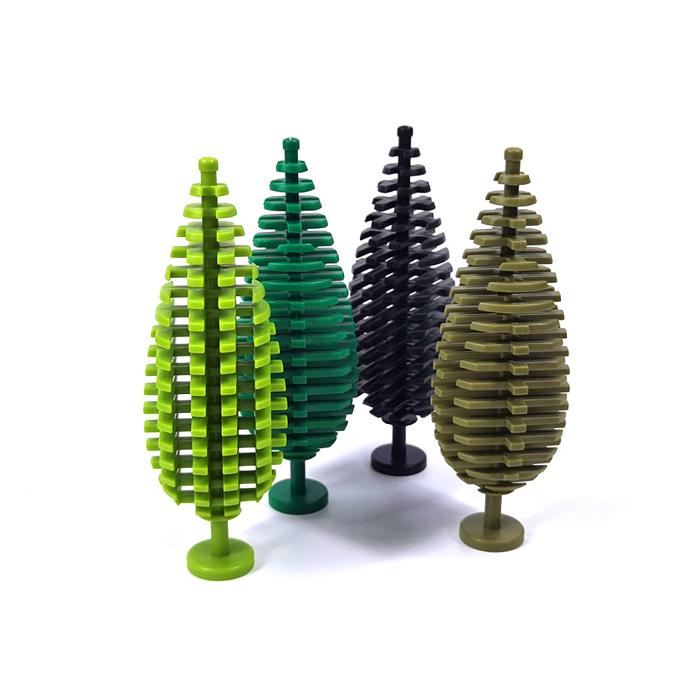 Piezas de jardín de construcción de partículas pequeñas, adornos de paisaje urbano de abeto, decoración de escena de bosque de cipreses 3778