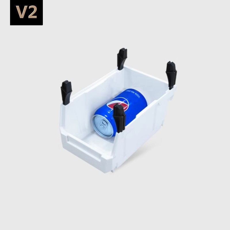 Caja de clasificación de piezas con montaje posterior, caja de almacenamiento de herramientas modular, caja de clasificación de boca inclinada