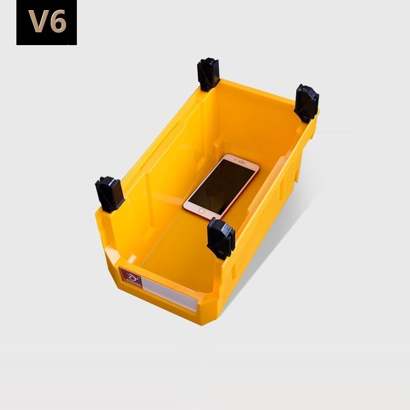 Caja de clasificación de piezas con montaje posterior, caja de almacenamiento de herramientas modular, caja de clasificación de boca inclinada