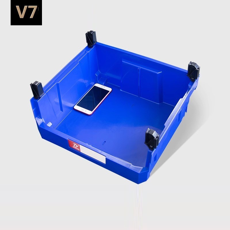 Caja de clasificación de piezas con montaje posterior, caja de almacenamiento de herramientas modular, caja de clasificación de boca inclinada