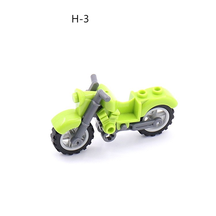 Escena militar moderna con piezas compatibles, ideal para montar motocicletas de dos ruedas, 10 bloques pequeños.