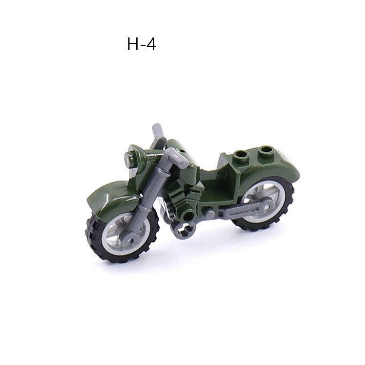 Escena militar moderna con piezas compatibles, ideal para montar motocicletas de dos ruedas, 10 bloques pequeños.