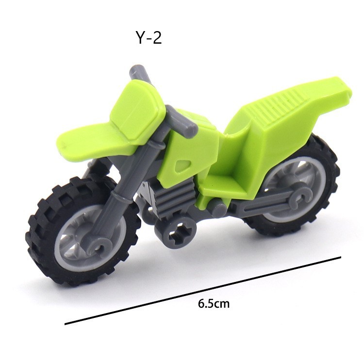 Escena militar moderna con piezas compatibles, ideal para montar motocicletas de dos ruedas, 10 bloques pequeños.