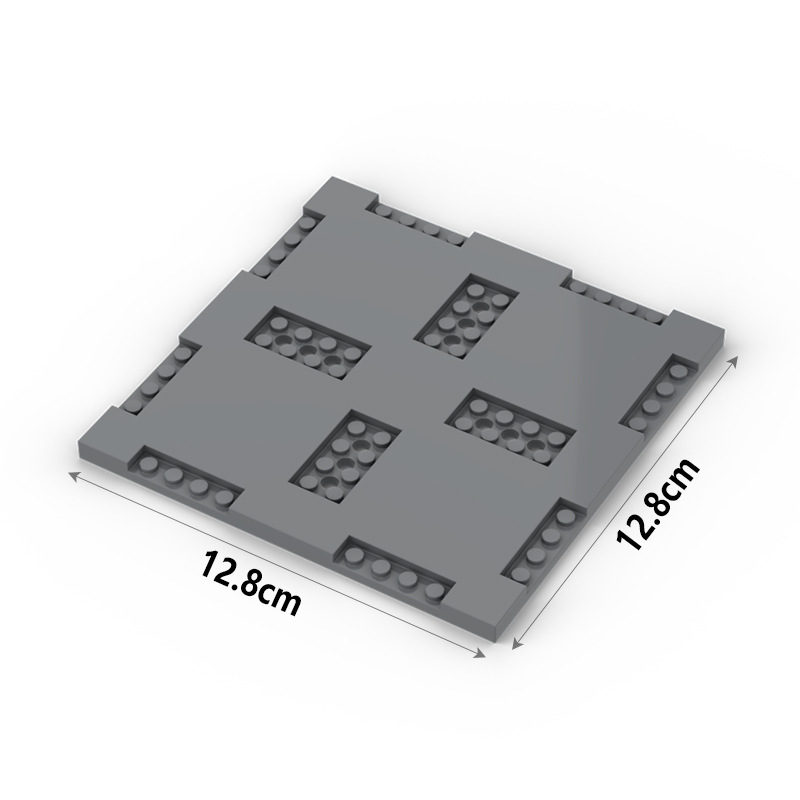 Bloques de construcción de partículas pequeñas compatibles con MOC, juego de bloques de construcción de escenas urbanas, placa base de carretera, piezas de placa de autopista de escenas urbanas