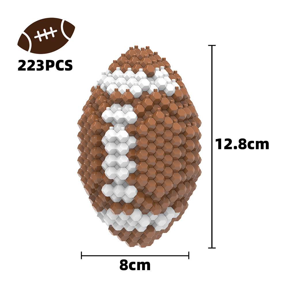 Set de construcción de fútbol de rugby KADELE para niños: juguete de rompecabezas 3D de 223 piezas, regalo educativo STEM para niños.