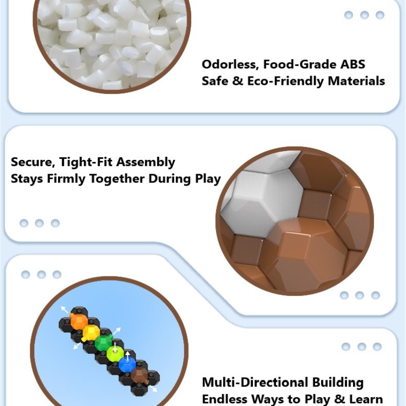 Set de construcción de fútbol de rugby KADELE para niños: juguete de rompecabezas 3D de 223 piezas, regalo educativo STEM para niños.