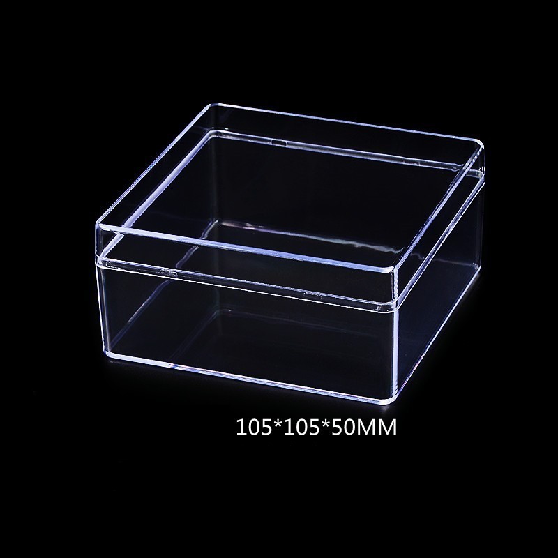 Caja de almacenamiento de piezas de bloques de construcción de acrílico, caja de almacenamiento cuadrada transparente con tapa, caja para clasificar piezas