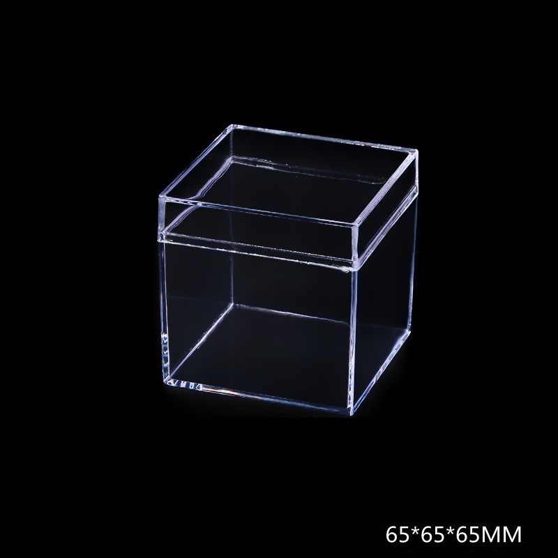Caja de almacenamiento de piezas de bloques de construcción de acrílico, caja de almacenamiento cuadrada transparente con tapa, caja para clasificar piezas