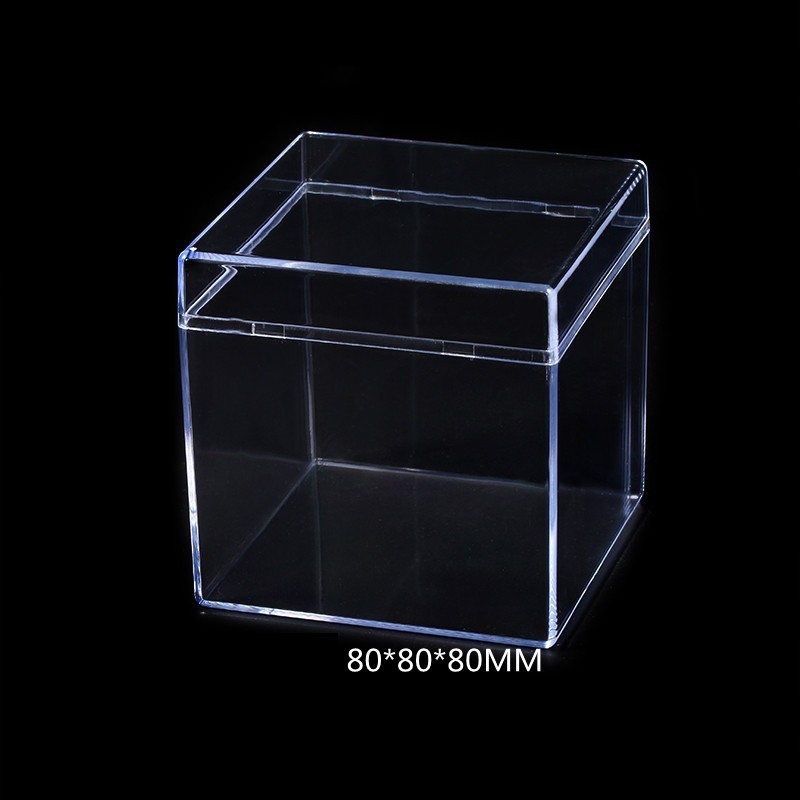Caja de almacenamiento de piezas de bloques de construcción de acrílico, caja de almacenamiento cuadrada transparente con tapa, caja para clasificar piezas