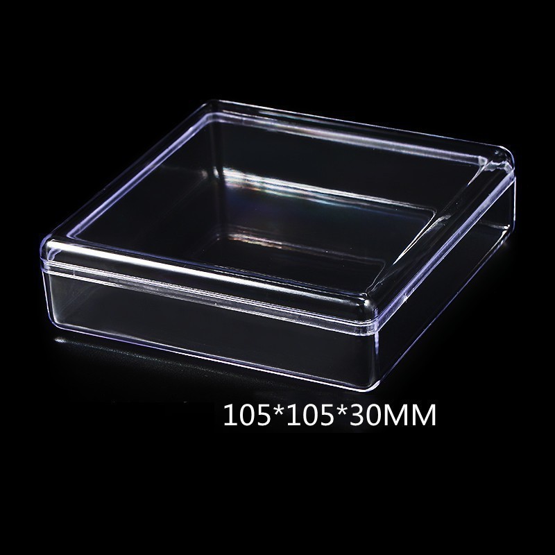 Caja de almacenamiento de piezas de bloques de construcción de acrílico, caja de almacenamiento cuadrada transparente con tapa, caja para clasificar piezas