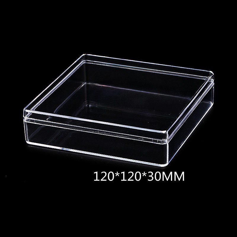 Caja de almacenamiento de piezas de bloques de construcción de acrílico, caja de almacenamiento cuadrada transparente con tapa, caja para clasificar piezas