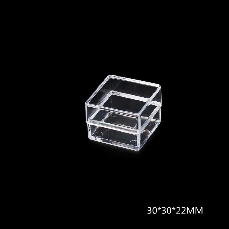 Caja de almacenamiento de piezas de bloques de construcción de acrílico, caja de almacenamiento cuadrada transparente con tapa, caja para clasificar piezas