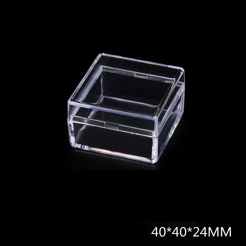 Caja de almacenamiento de piezas de bloques de construcción de acrílico, caja de almacenamiento cuadrada transparente con tapa, caja para clasificar piezas