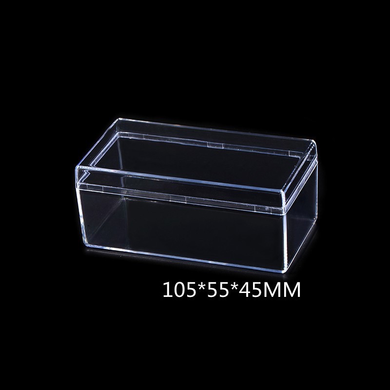 Cajas rectangulares transparentes en varios estilos, cajas de clasificación de acrílico transparente para bloques de construcción.