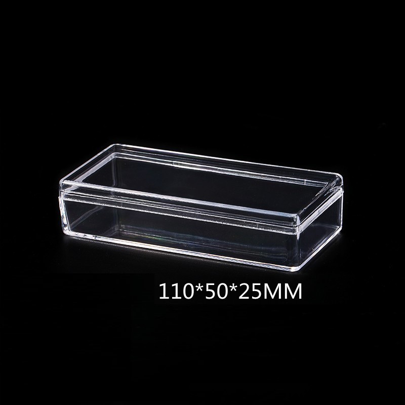 Cajas rectangulares transparentes en varios estilos, cajas de clasificación de acrílico transparente para bloques de construcción.