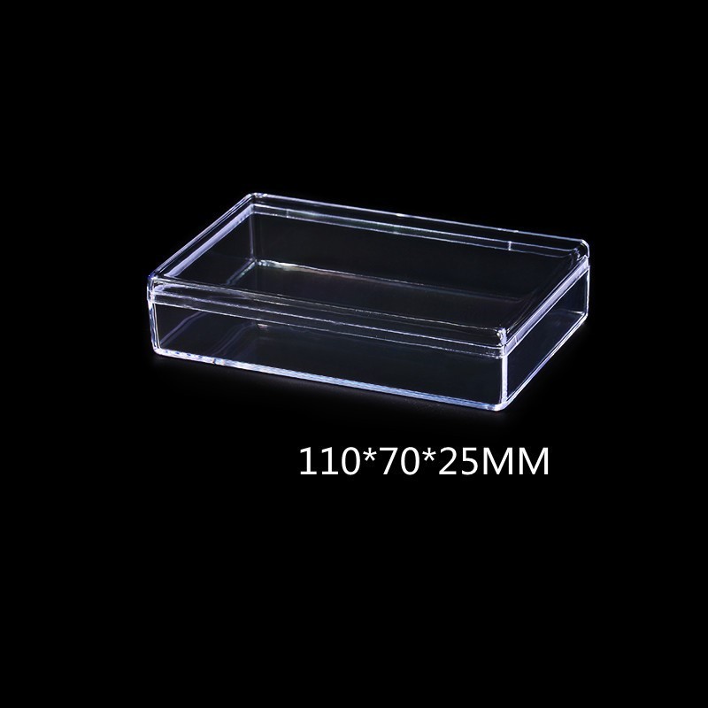 Cajas rectangulares transparentes en varios estilos, cajas de clasificación de acrílico transparente para bloques de construcción.
