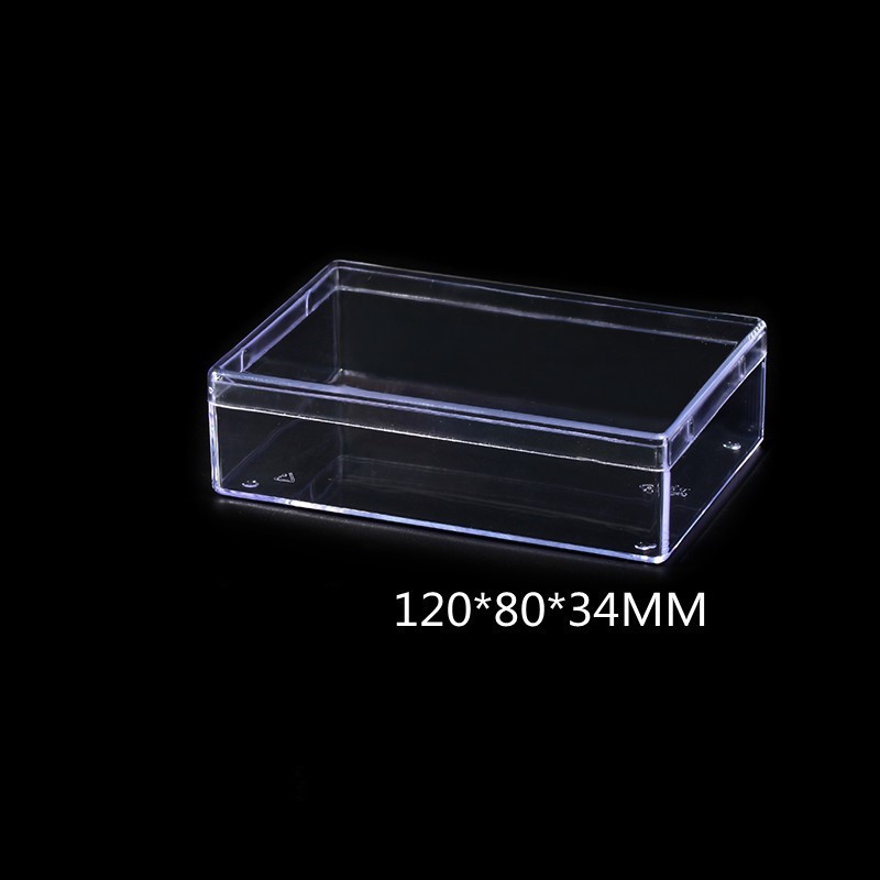 Cajas rectangulares transparentes en varios estilos, cajas de clasificación de acrílico transparente para bloques de construcción.