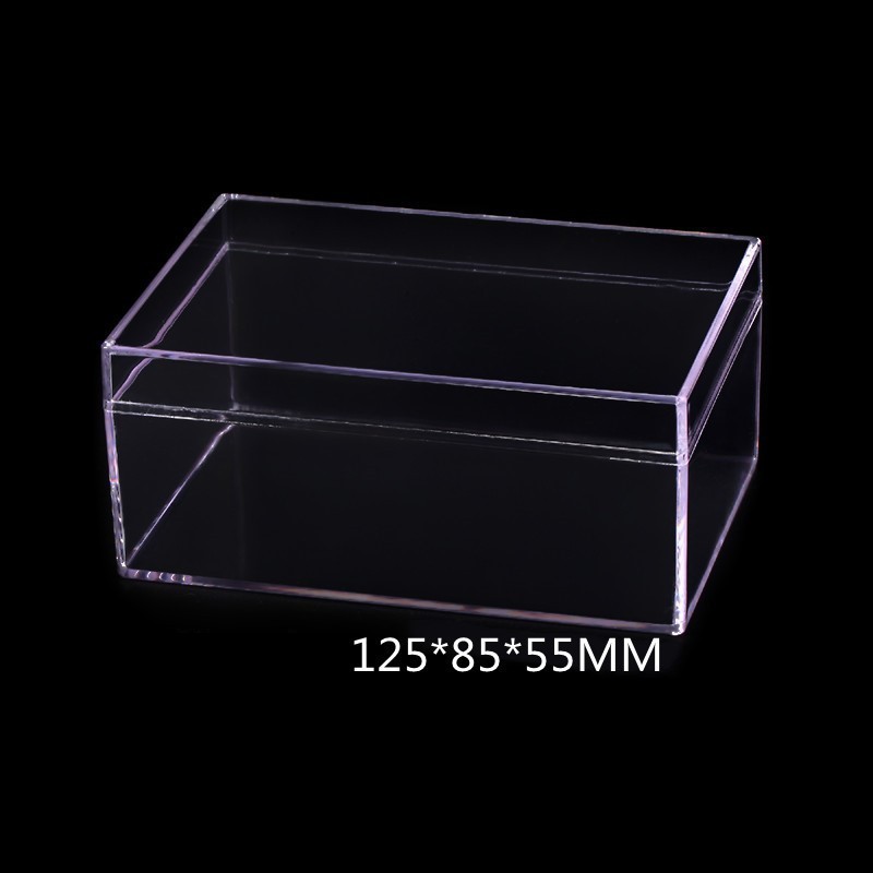 Cajas rectangulares transparentes en varios estilos, cajas de clasificación de acrílico transparente para bloques de construcción.