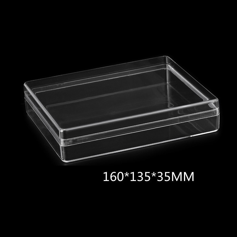 Cajas rectangulares transparentes en varios estilos, cajas de clasificación de acrílico transparente para bloques de construcción.