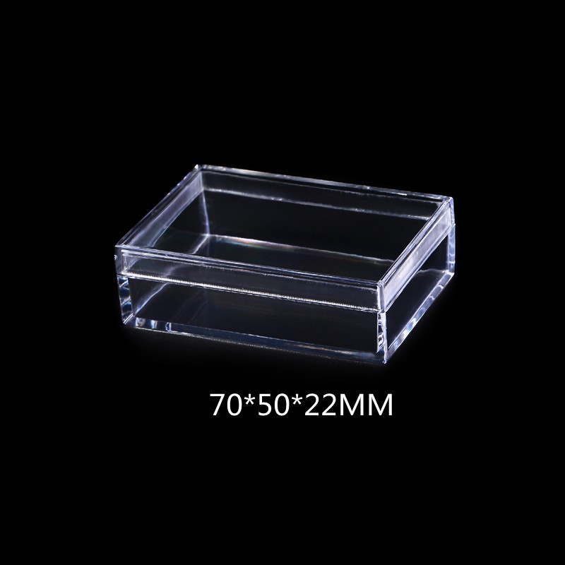 Cajas rectangulares transparentes en varios estilos, cajas de clasificación de acrílico transparente para bloques de construcción.